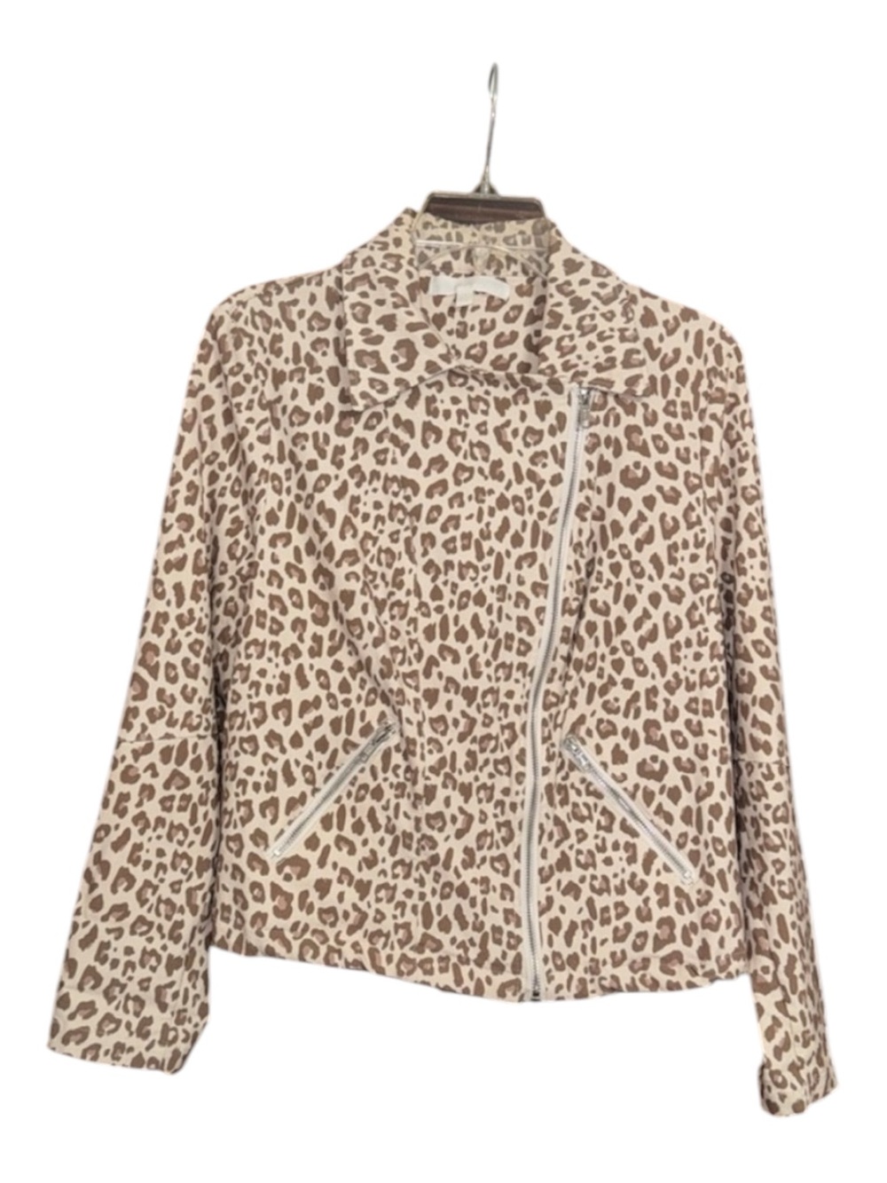 Leopard Print Zip-Front Jacket